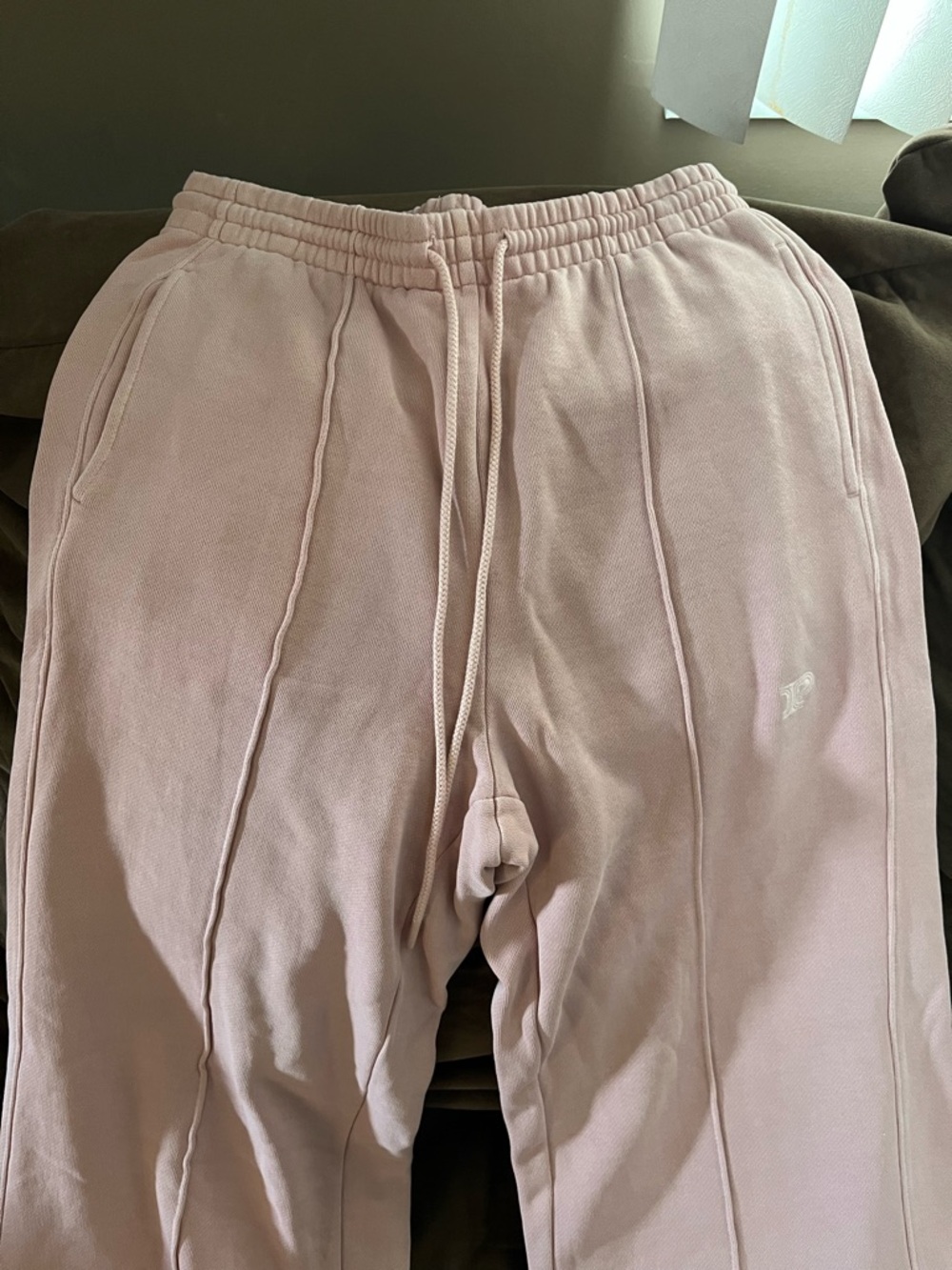 PINK Victoria's Secret Dusty Pink Fleece Sweatpants - Picture 2 of 6